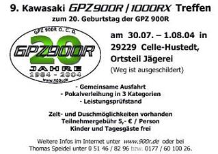 9. GPZ 900R / 1000RX Treffen - 30.07.-01.08.2004