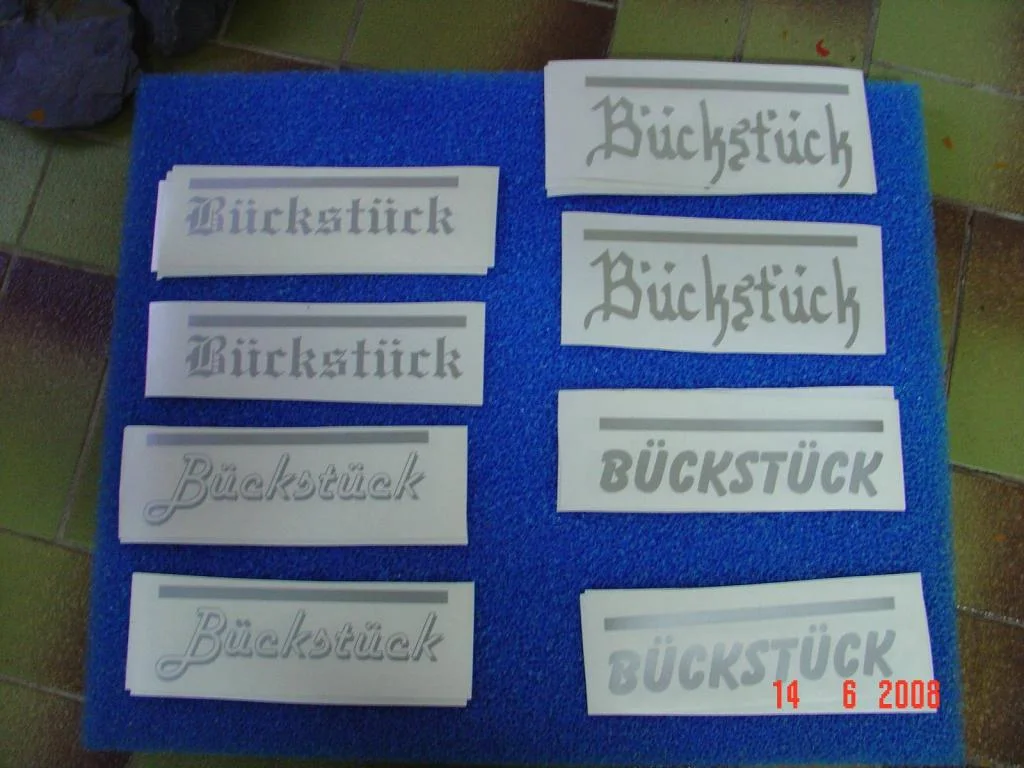 Dann kam die Frage :welcher Schriftzug???