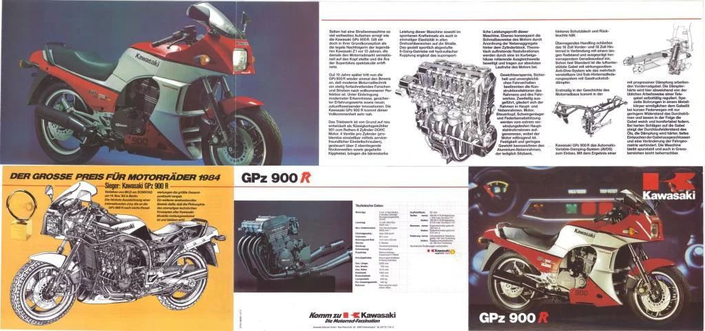 GPZ900R A2 Prospekt Komplett
So wurde meine damals beworben