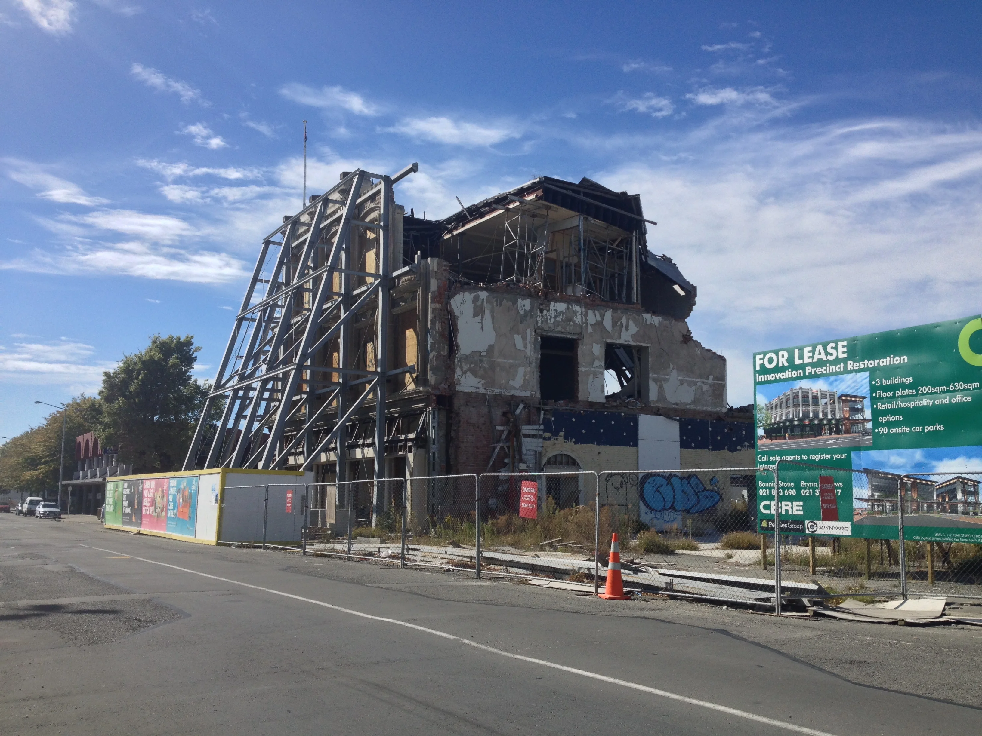 Schäden vom großen Erdbeben in Christchurch 2011